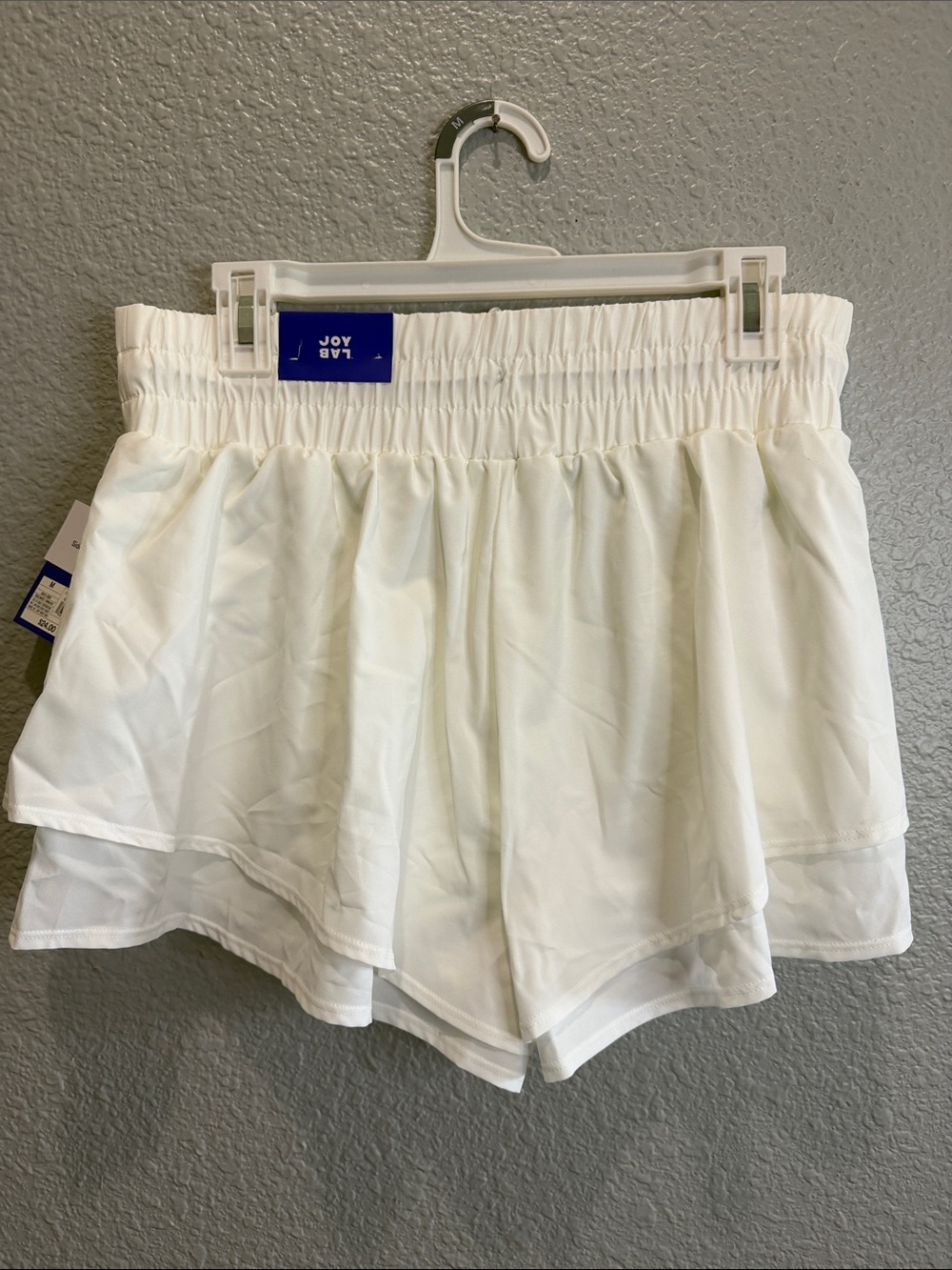 Joy Lab Women's White Layered Active Shorts size Medium - Picture 2 of 5